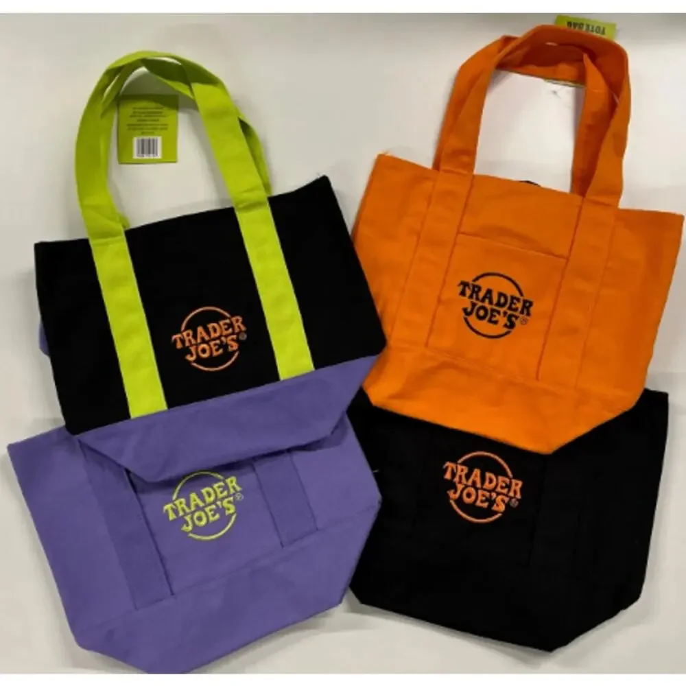 New Trader Joe's Trick-or-Treat Mini Canvas Totes Set of 4